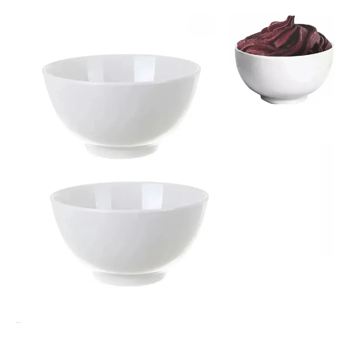 2 Tigelas Bowl De Melamina Premium De Sobremesa 265ml
