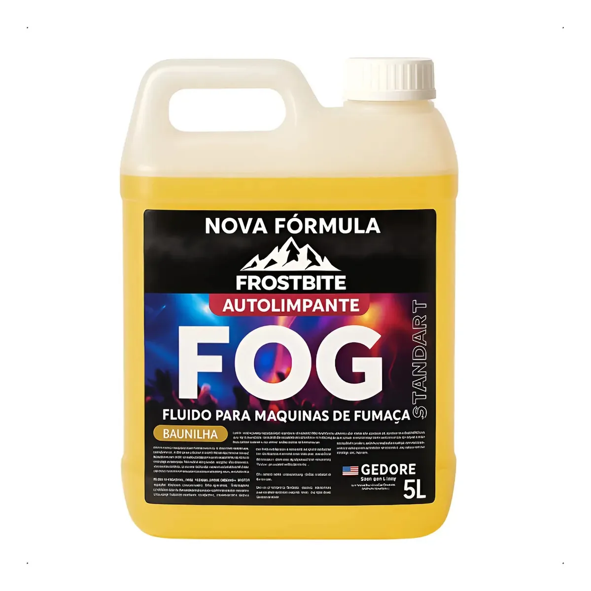 Liquido Maquina De Fumaça 5 Litros Sem Glicerina Baunilha