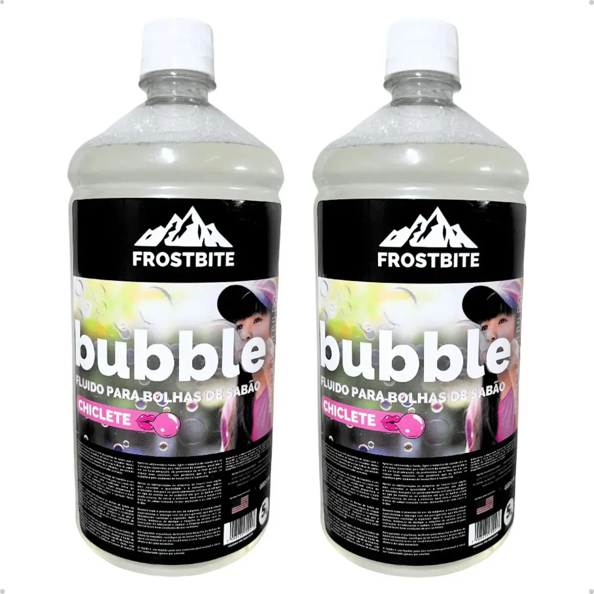 Kit 2 Fluído Líquido Para Máquina Bolhas De Sabão Galão 1l