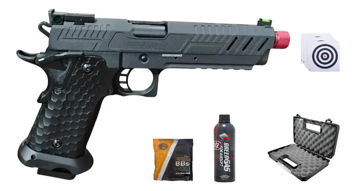 Airsoft Pistola Rossi Gbb 1911 Shadow Fullmetal Blowback Preto 6 Mm
