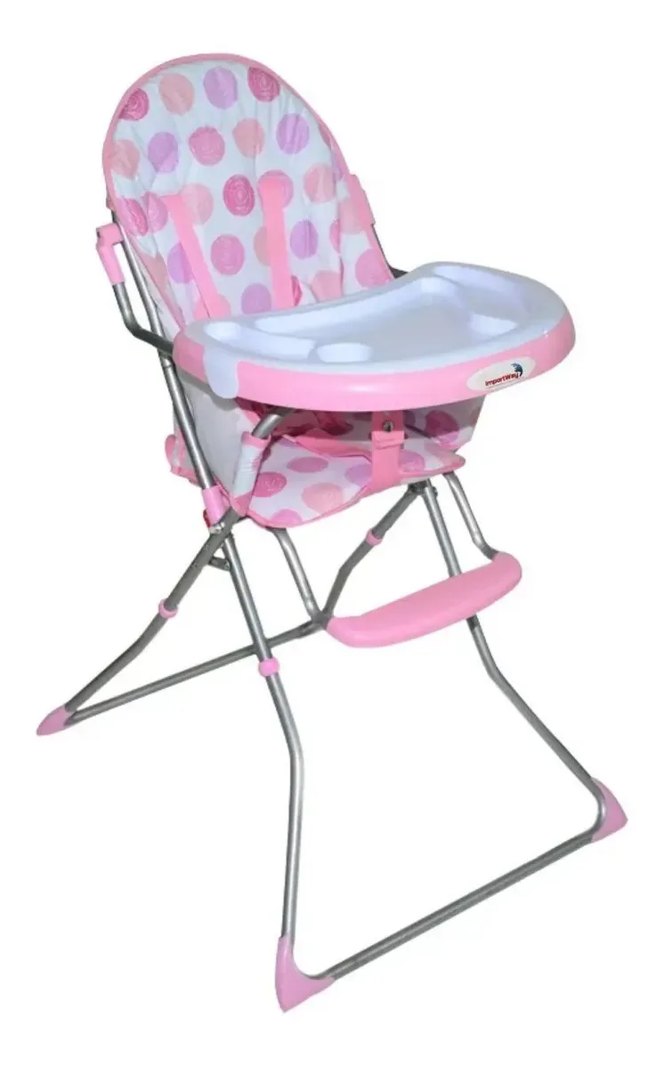 Cadeira Alta De Alimentacao Para Bebê Importway Rosa Rosa