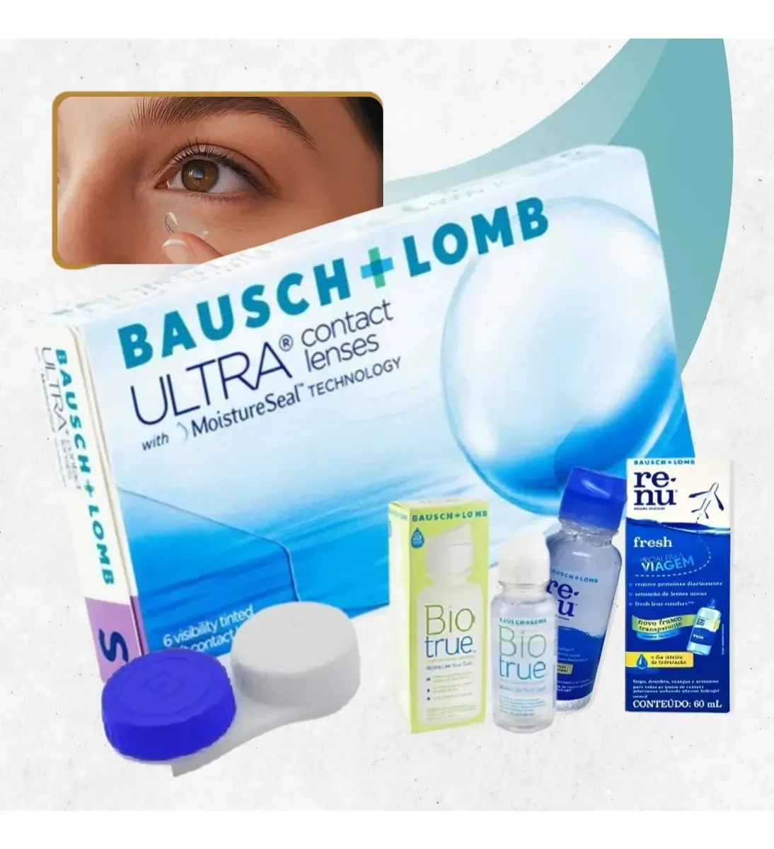 Lentes Contato Ultra Bausch Lomb Grau Miopia Hipermetropia -11.50 [miopia]