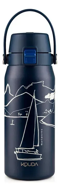 Garrafa Kouda Veja 500ml - Veleiro - R Gastao Azul