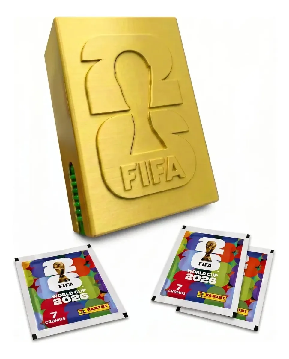 Caixa Case Porta Figurinhas Álbum Copa Do Mundo Para 500 Fig Case Figurinhas Dourado/verde