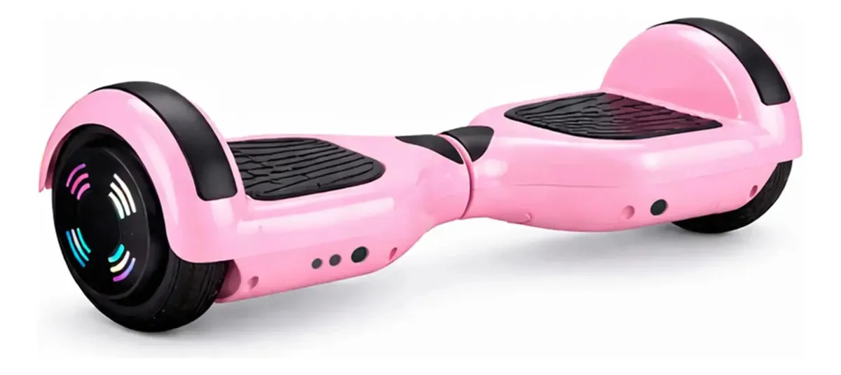 Hoverboard Skate Elétrico 6.5 Rosa Led Bluetooth Rosa