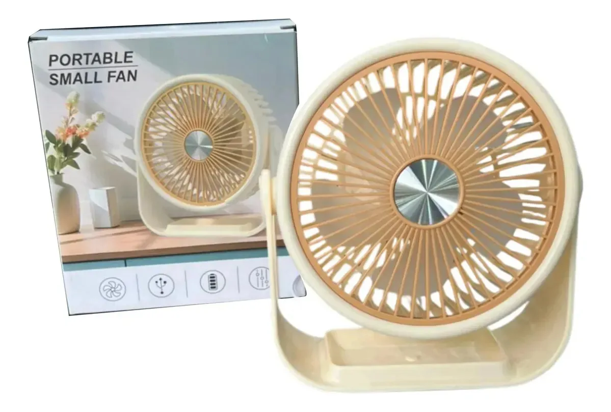 Ventilador Portátil Top Útil Portátil Bege
