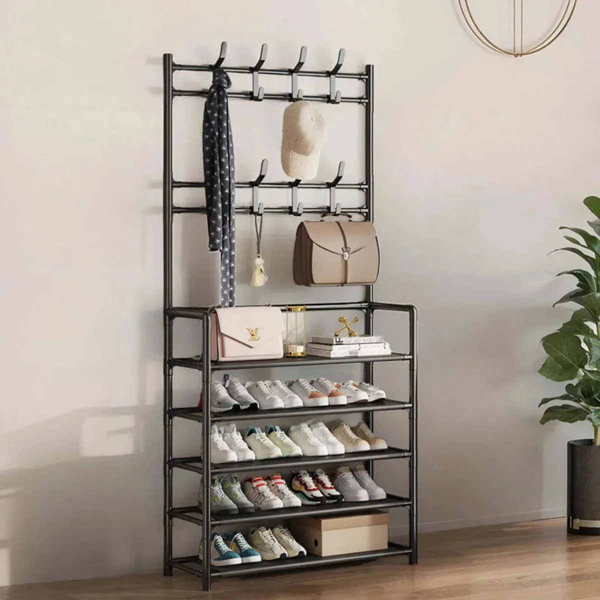 Sapateira Easy Decor 5 Andares - Organizador De Calcados Preto