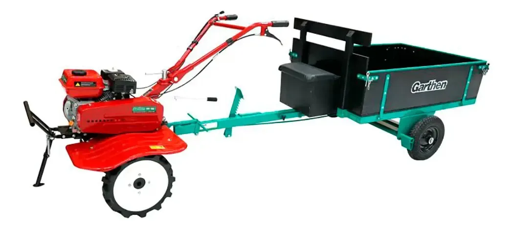 Motocultivador 7hp 4t Gmg7000-8 + Carretinha Gcm250 Garthen