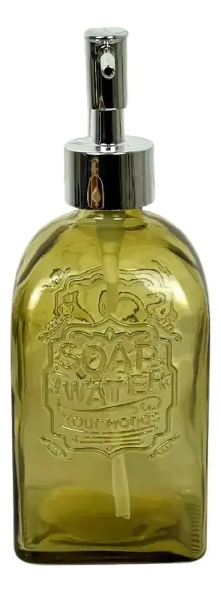 Dispensador por sabonete/ álcool em gel Em Casa Tem Dispenser de Sabonete Liquido amarelo