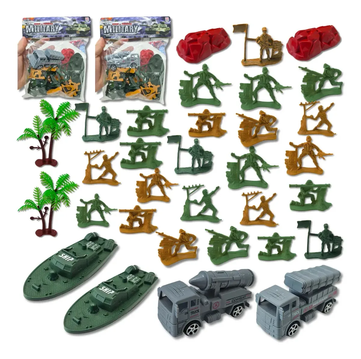 Kit Boneco Militar C/ Acessorios
