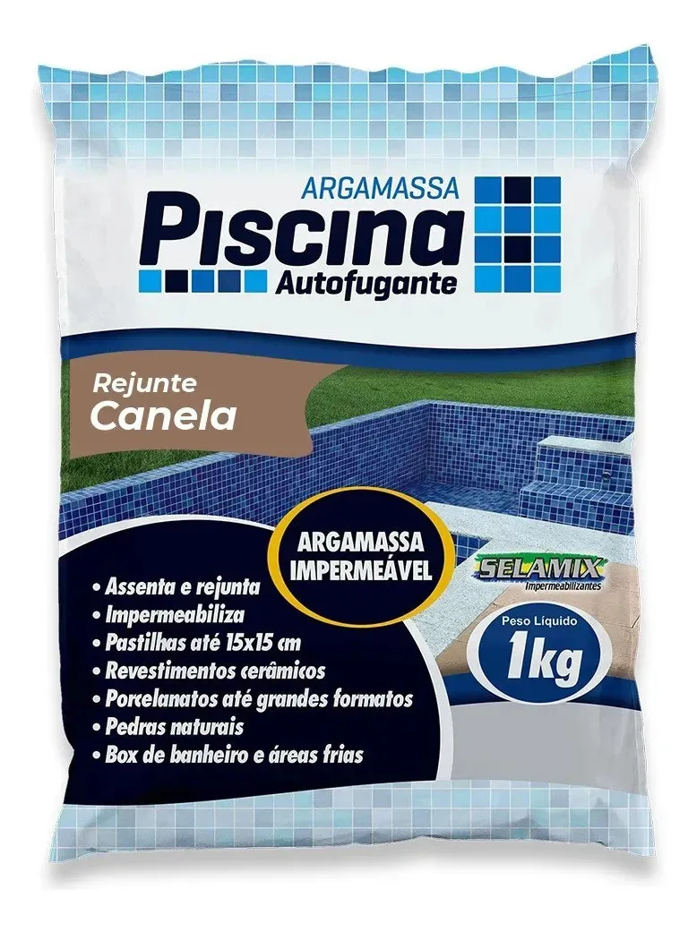 Rejunte Piscina Impermeável Cor Canela 1kg