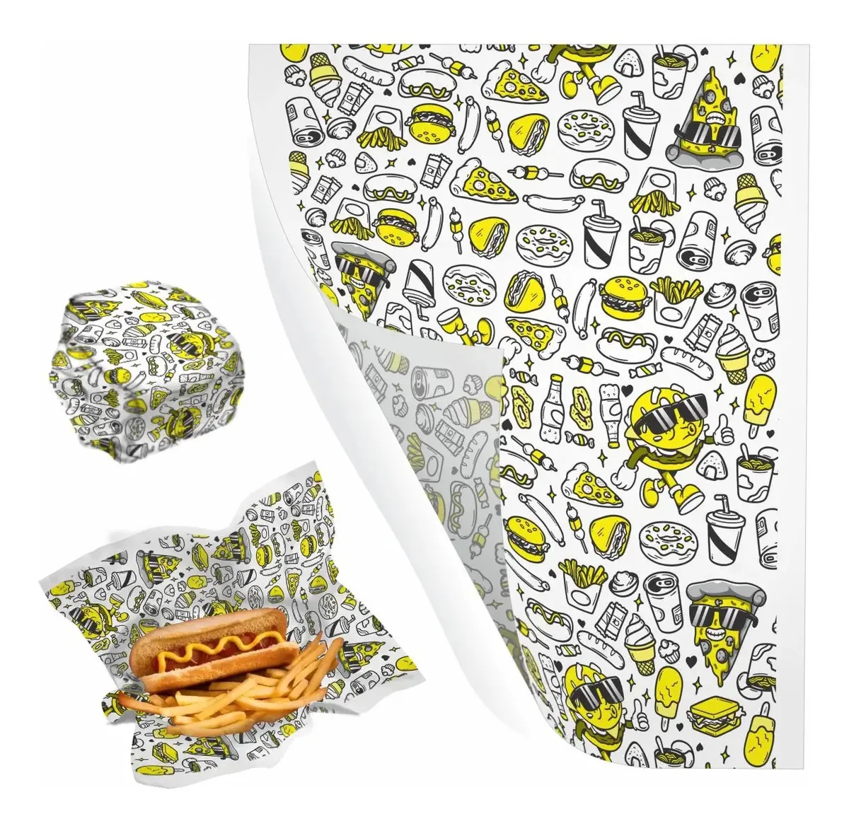 Papel Acoplado - Fastfood Style - (500 Unidades)