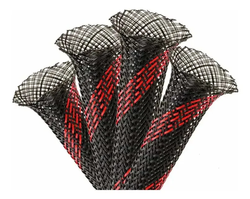 Kit Malha Náutica Expansível Preto/vermelho 5 Medidas 5 M Preto/vermelho