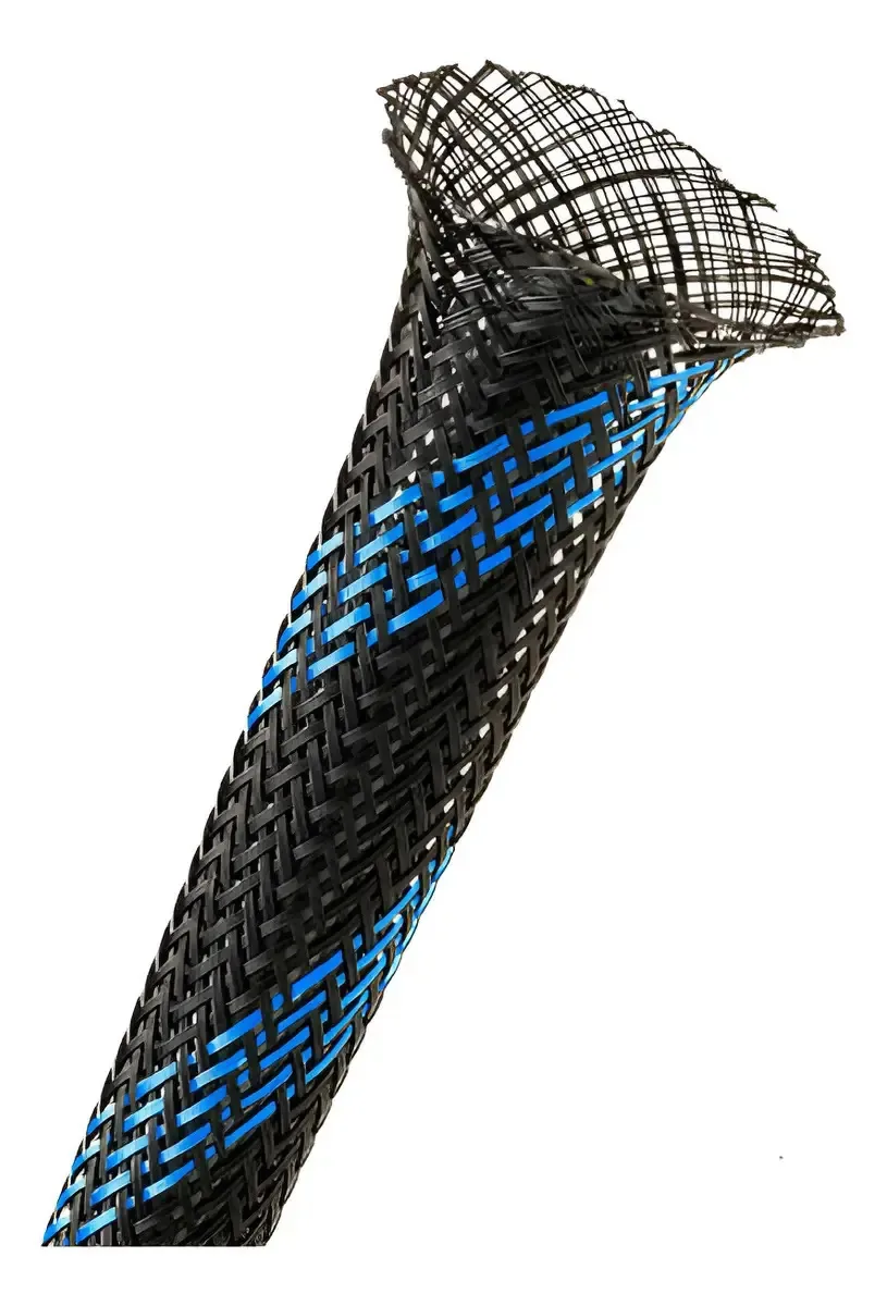 Malha Expansível 6,0 Mm Kit 10 Mts Profissional Com Preto/azul