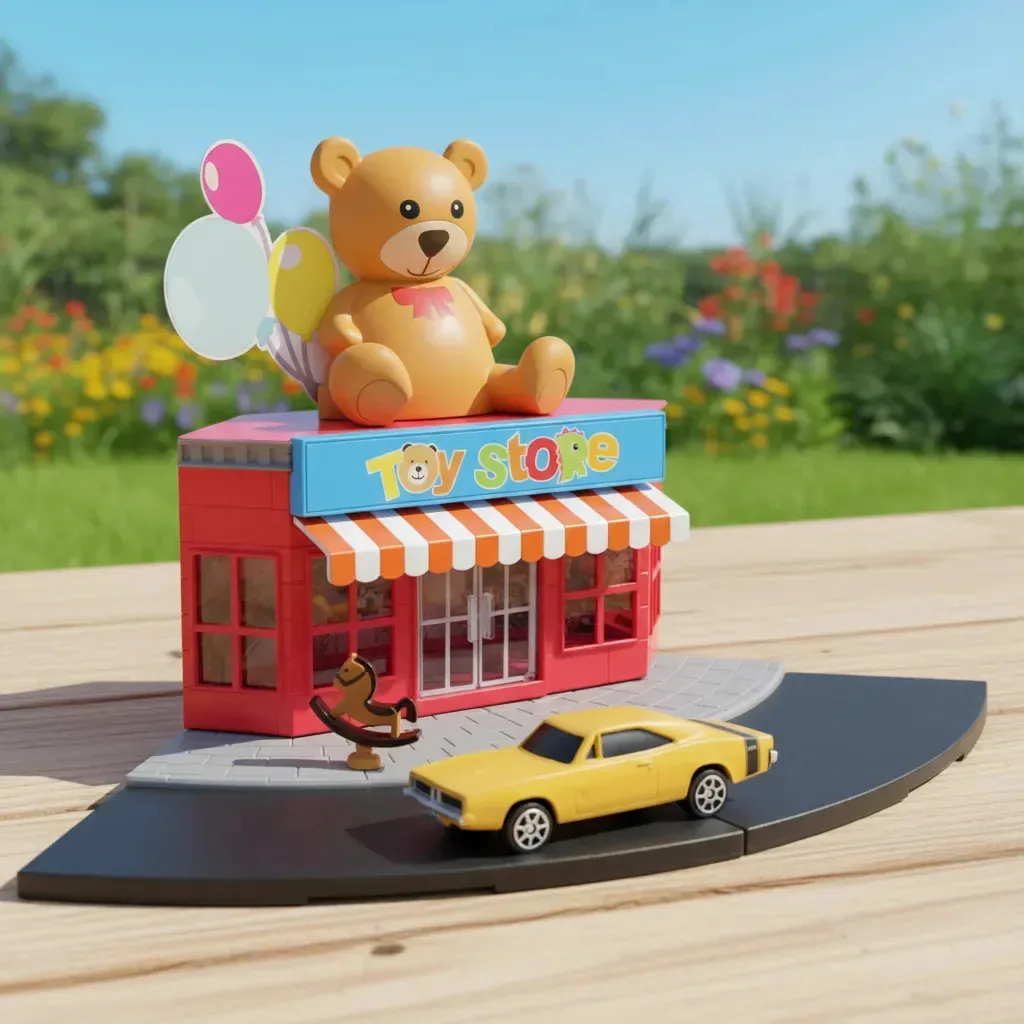 Playset Para Bonecas E Bonecos Maisto Cidade Loja De Brinquedos Sr Urso Vermelho