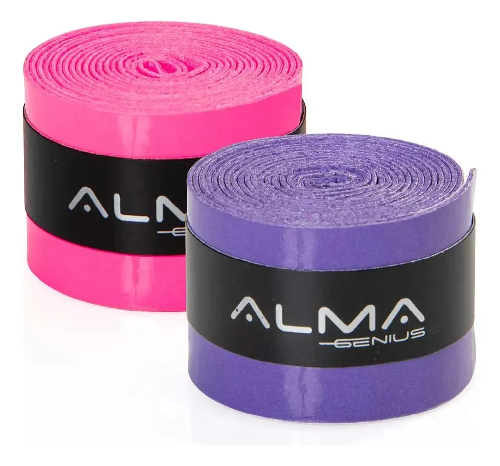 Kit 12 Overgrips Perfurados Roxo E Rosa Neon Alma Genius