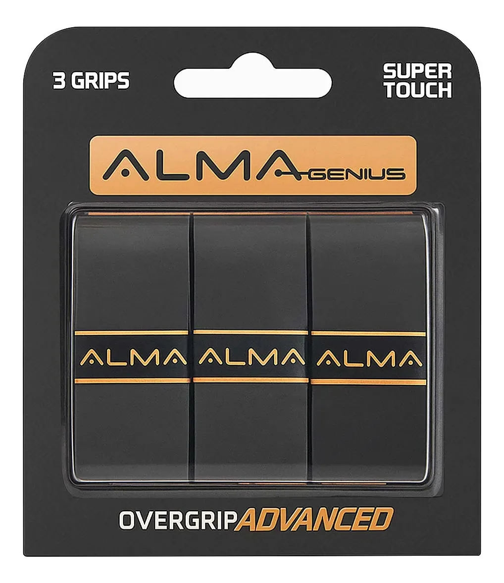 Overgrip Advanced Preto Profissional 3 Unidades Alma Genius