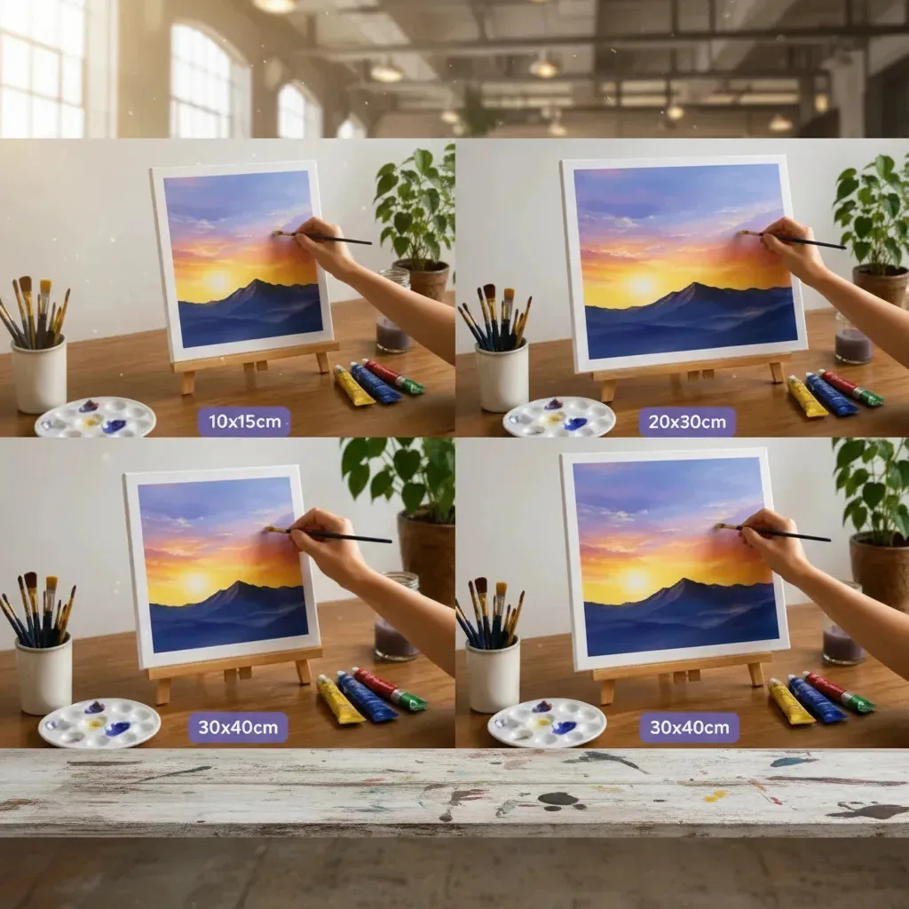 Kit 4 Telas Para Pintura Kaz 10x15 20x30 30x40 40x50