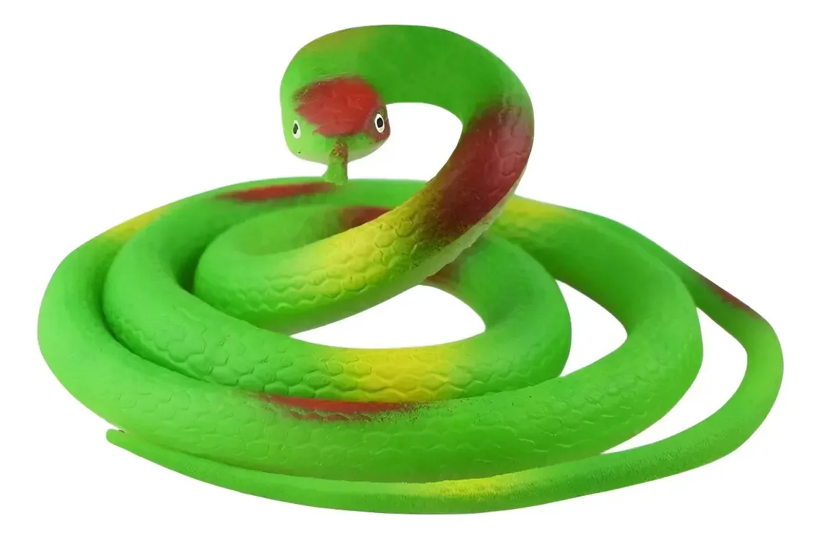 Cobra Realista Grande Brinquedo Borracha Pegadinha Susto Colorida