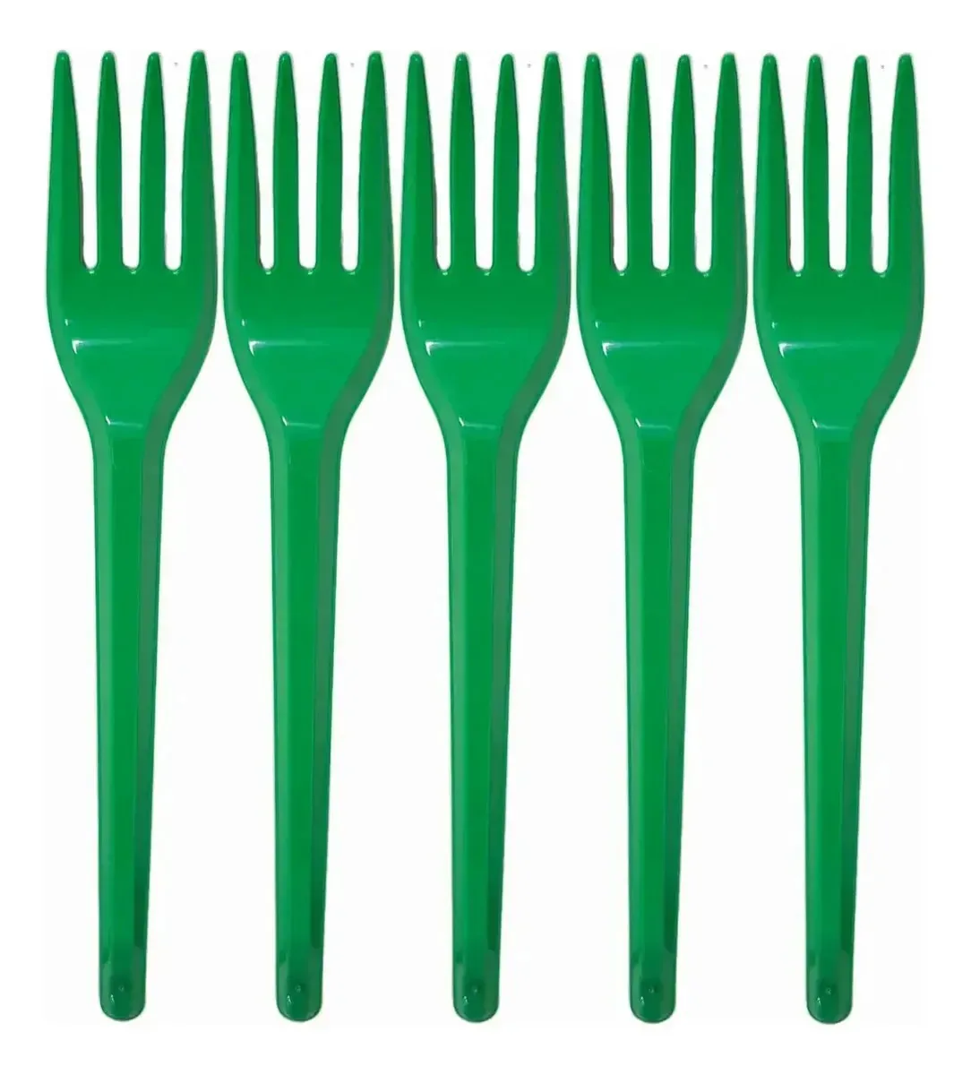 Garfo De Plástico Sobremesa Verde 50uni Descartáveis Festa Verde Lisa Green