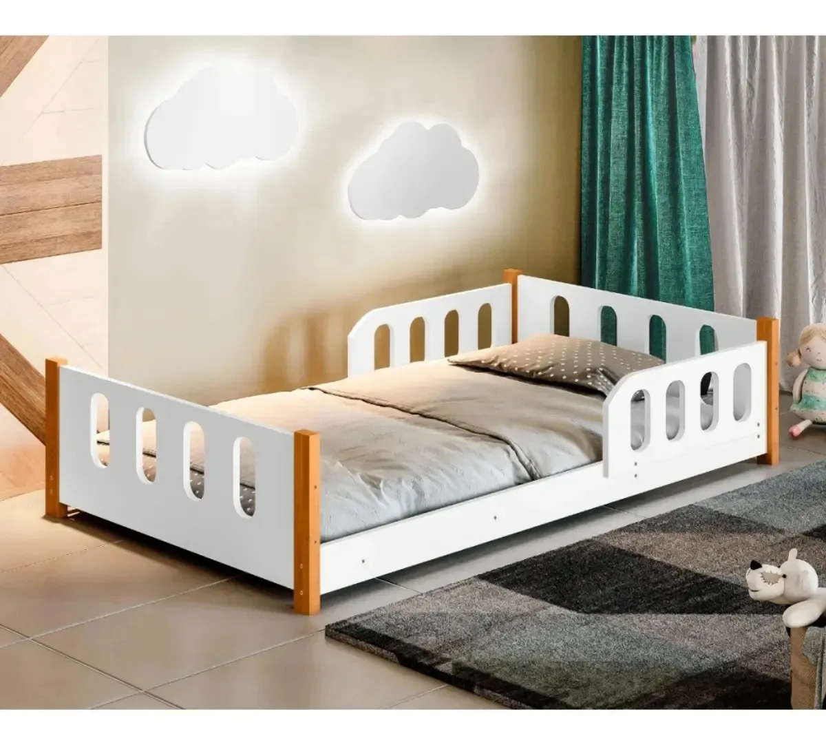Cama Infantil Mimo Branca Branco