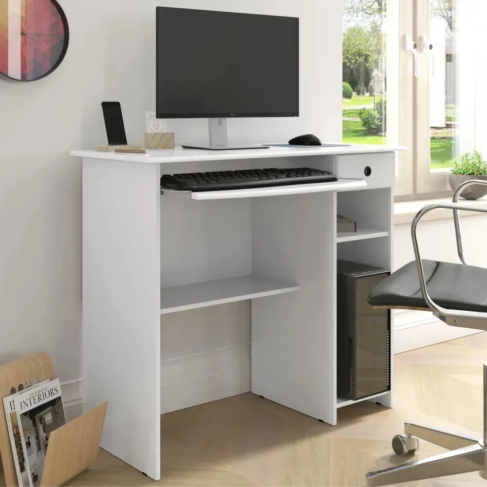 Mesa De Computador Afrodite Branco Branco