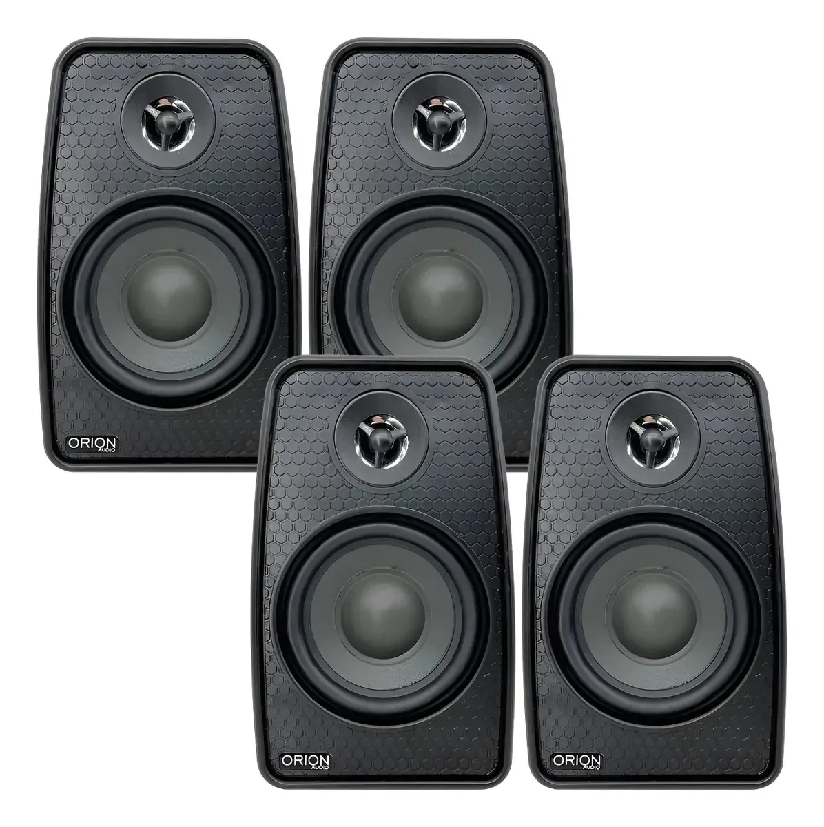 4 Caixas Som Ambiente Resistente Água 280w 8 Ohms Preta