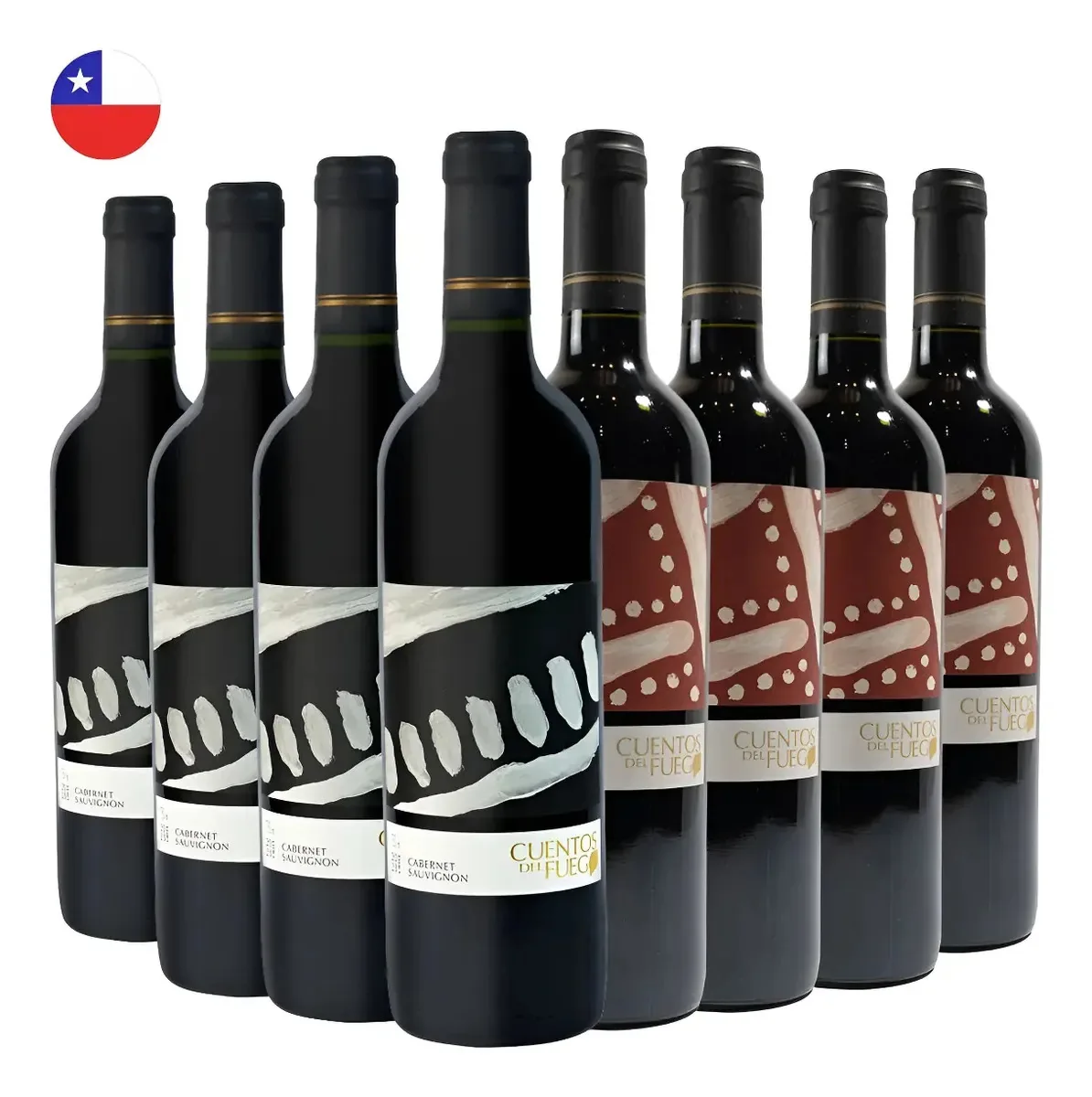 Kit 8 Vinhos Chilenos Tinto Cabernet E Carmenere Cuentos