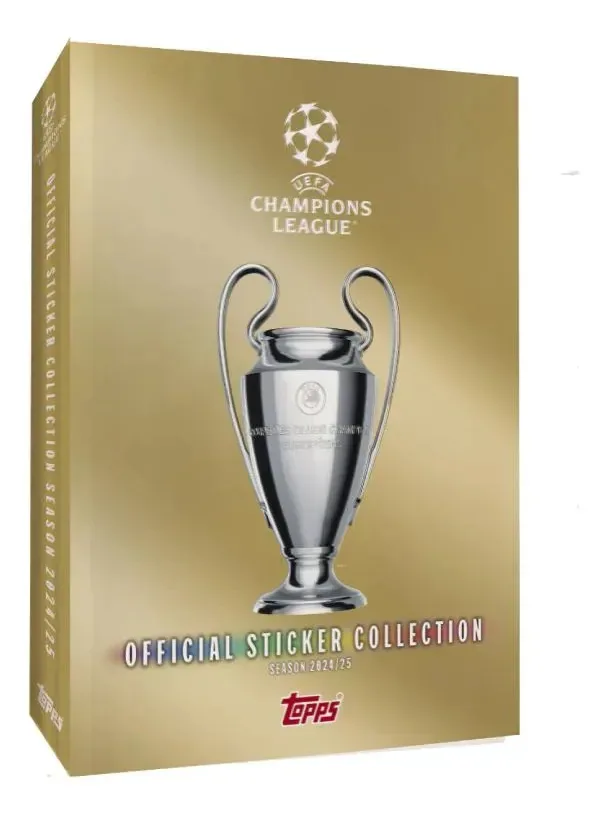 Topps Kit Ucl 2025 Álbum Capa Dura Gold + 360 Figurinhas