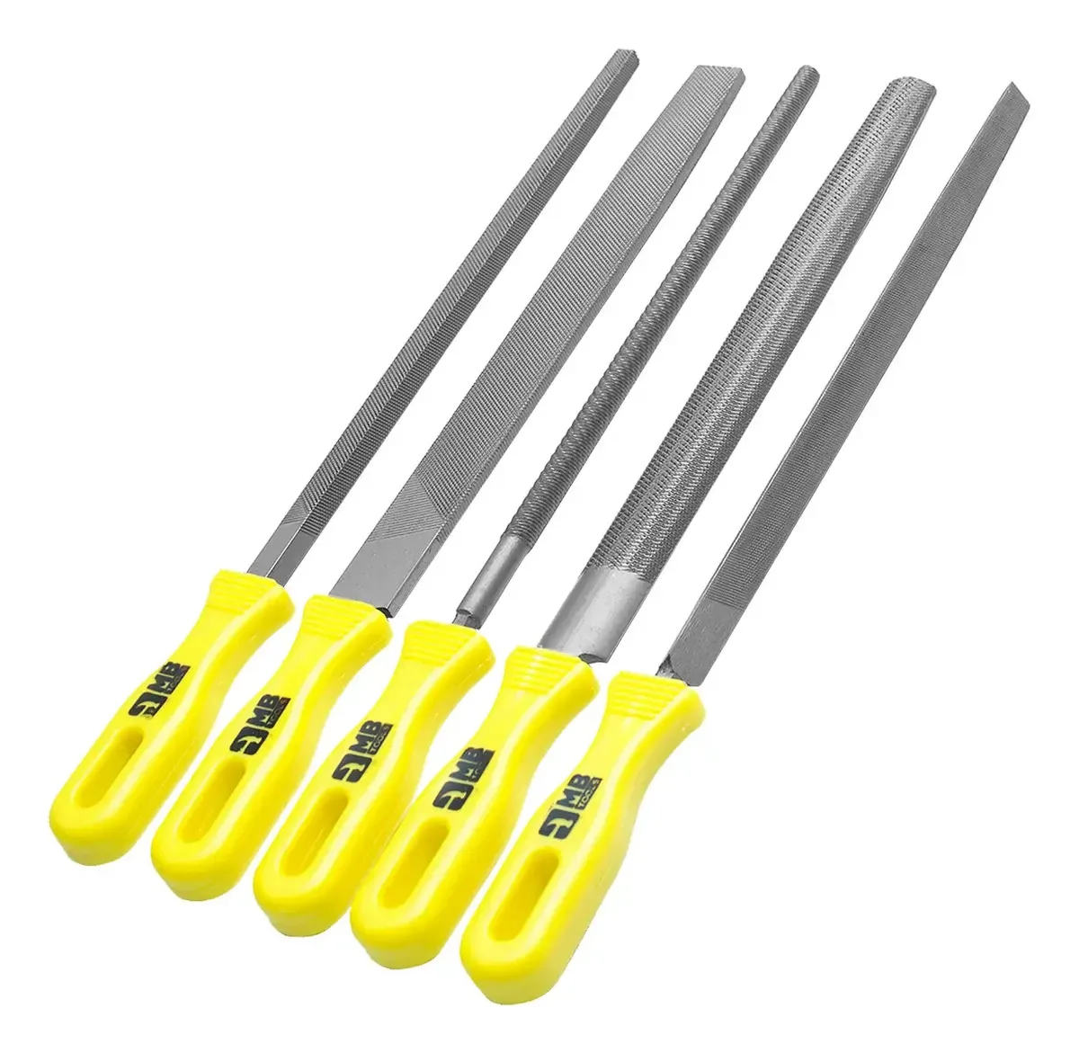 Kit de Limas Manuais Evofix 5 Peças, Para Afiar Facões e Motosserras
