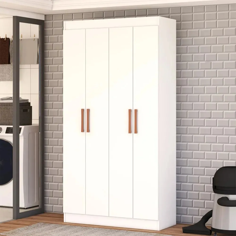 Armário para lavanderia Panorama Móveis 117621 de 175cm x 91cm x 31cm branco