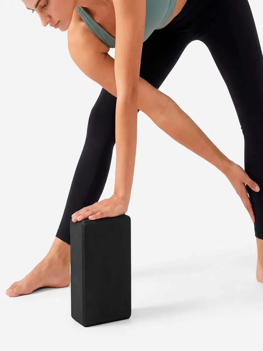 Kit 2 Blocos Yoga Exercícios Alongamento Pilates Meditação Preto