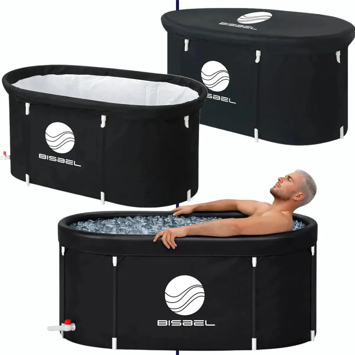 Banheira Portátil Gelo Recovery Crioterapia Doméstica Grande