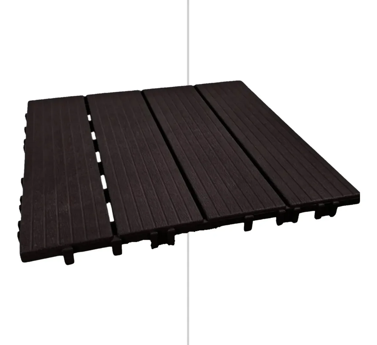 30 Deck Modular Plastico Premium 30x30cm Encaixe Jardim Area Marrom