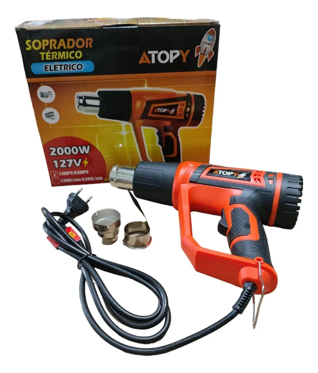 Soprador Térmico Elétrico 2000w Atopy Laranja 110v