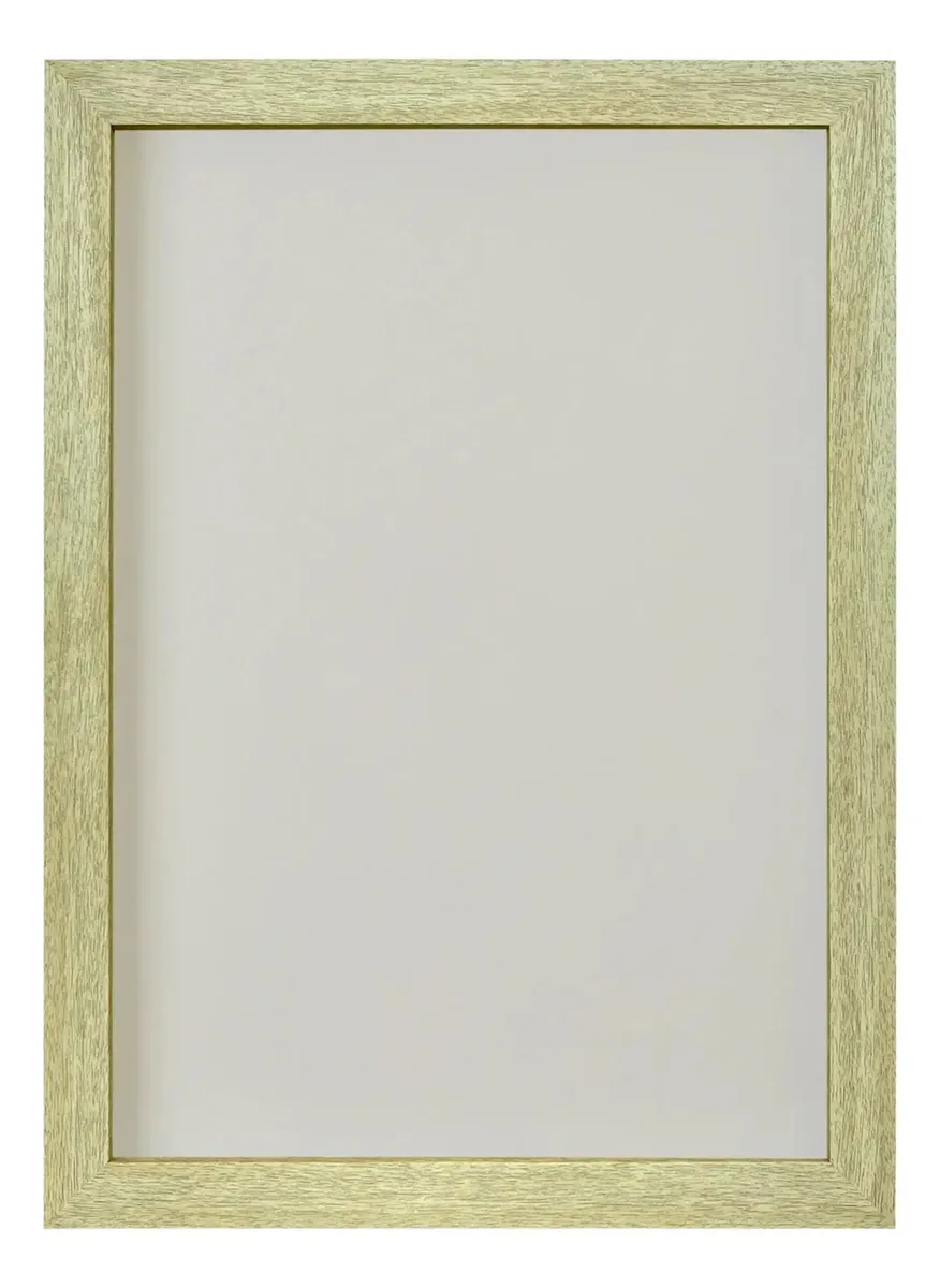 Kit 2 Moldura A4 21x30cm Com Fundo Para Quadros Certificados Cor Carvalho