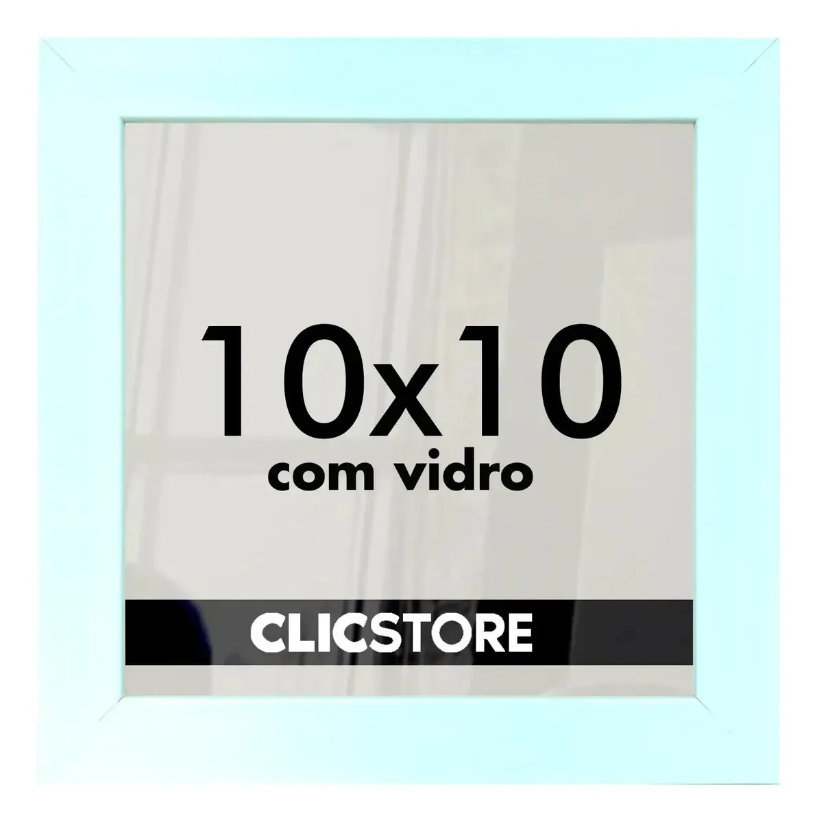 Kit 4 Molduras 10x10 Com Vidro E Fundo Fotos Quadros Retrato Cor Branco