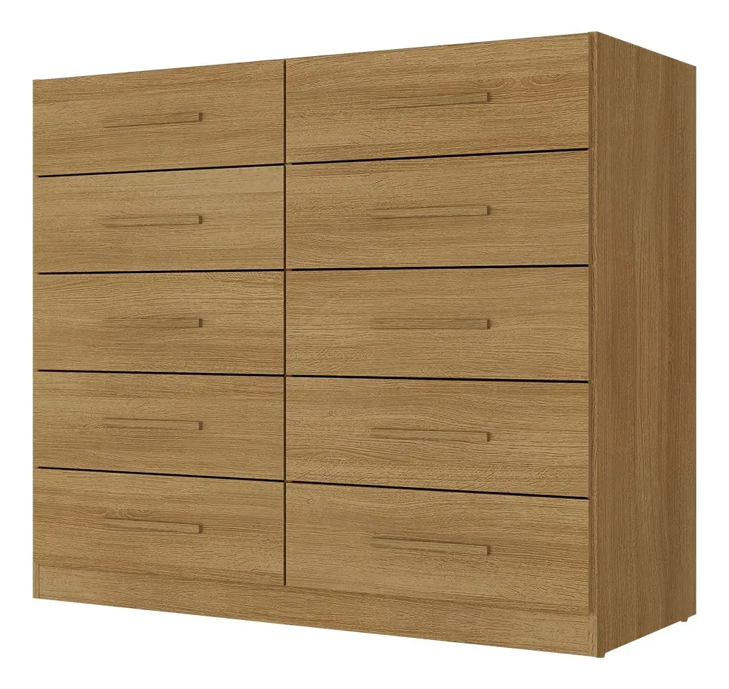 Cômoda Torres Quarto Com 10 Gavetas 90cm Cinamomo