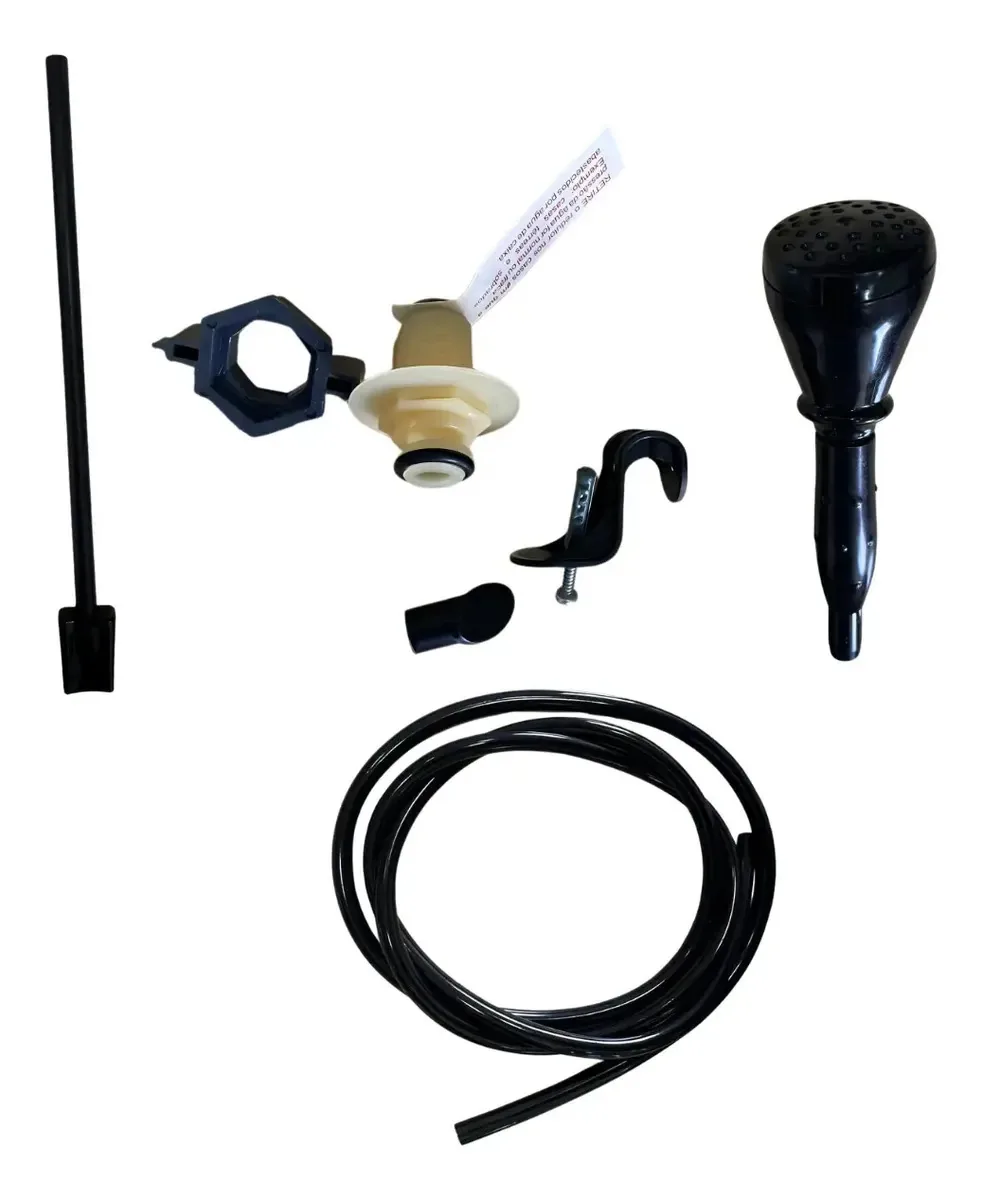 Kit Acessórios Ducha Zagonel Ducali Black Preto