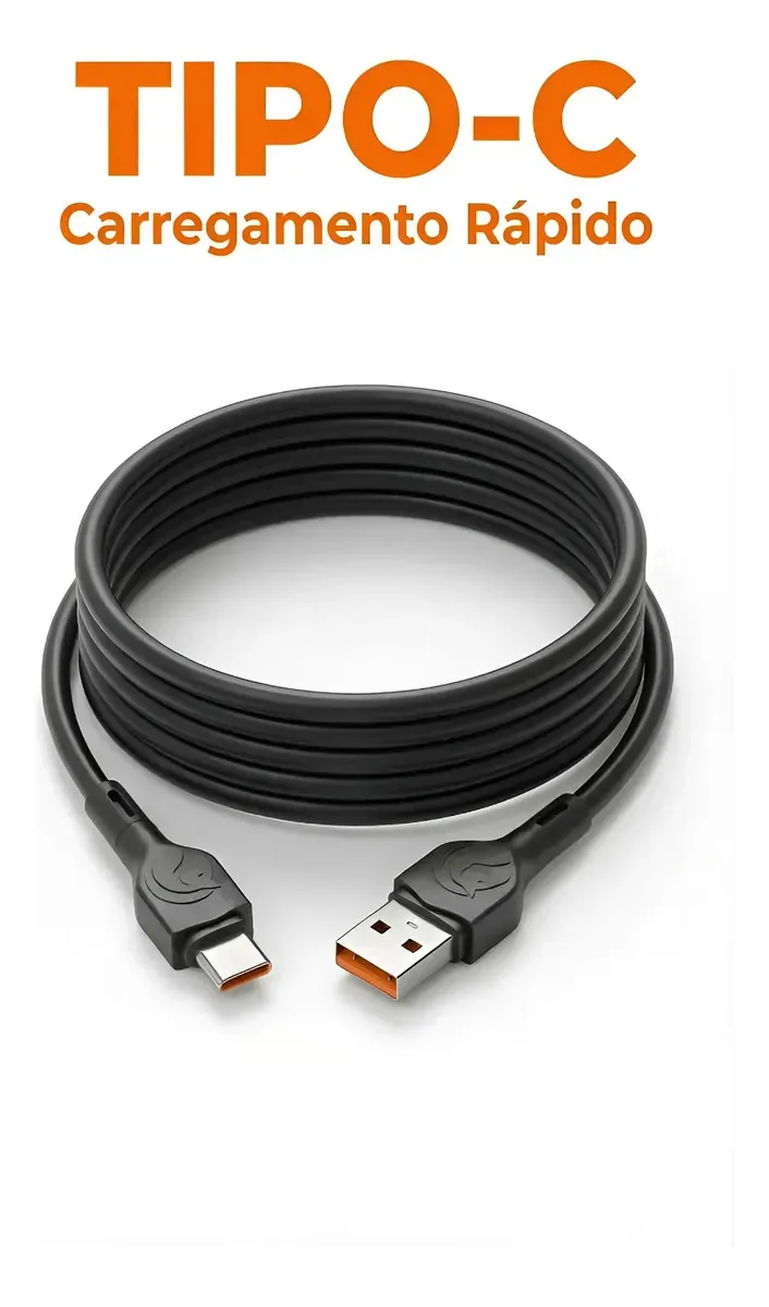 Cabo De Dados E Carregamento Turbo Usb Tipo C Preto