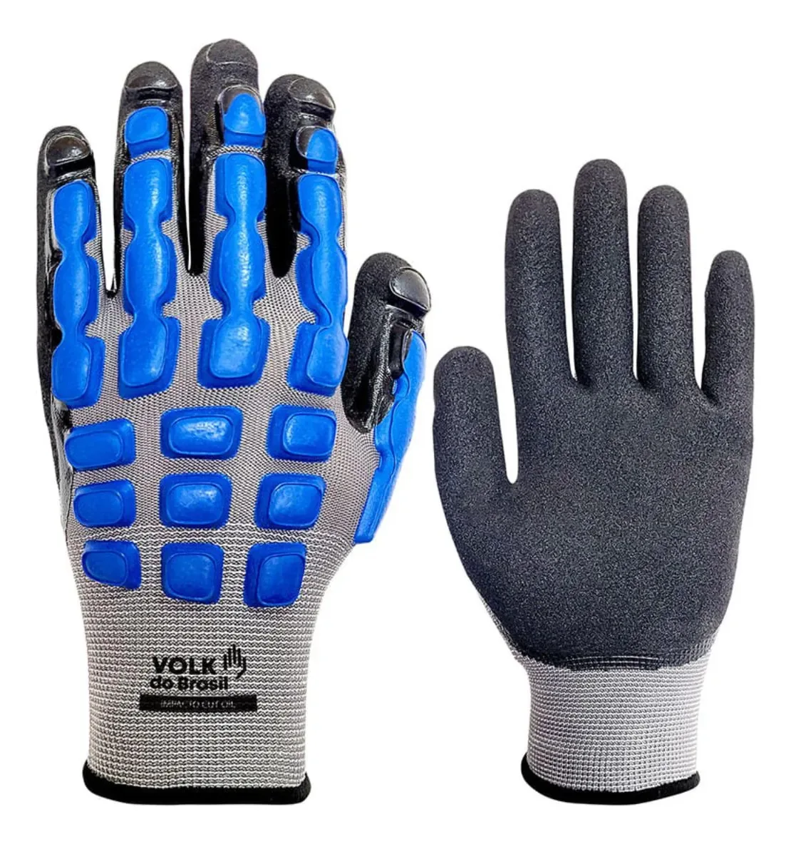 Luva Anti Impacto Anti Corte E Térmica Cut Oil Volk Ca 48587 Cor Azul G