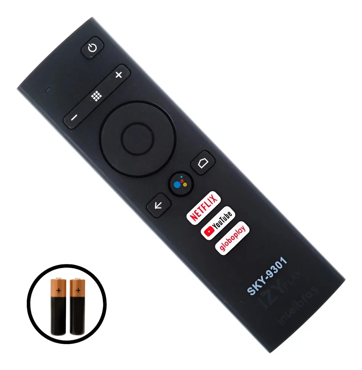 Controle Remoto Compativel Intelbras S/ Comando De Voz Preto