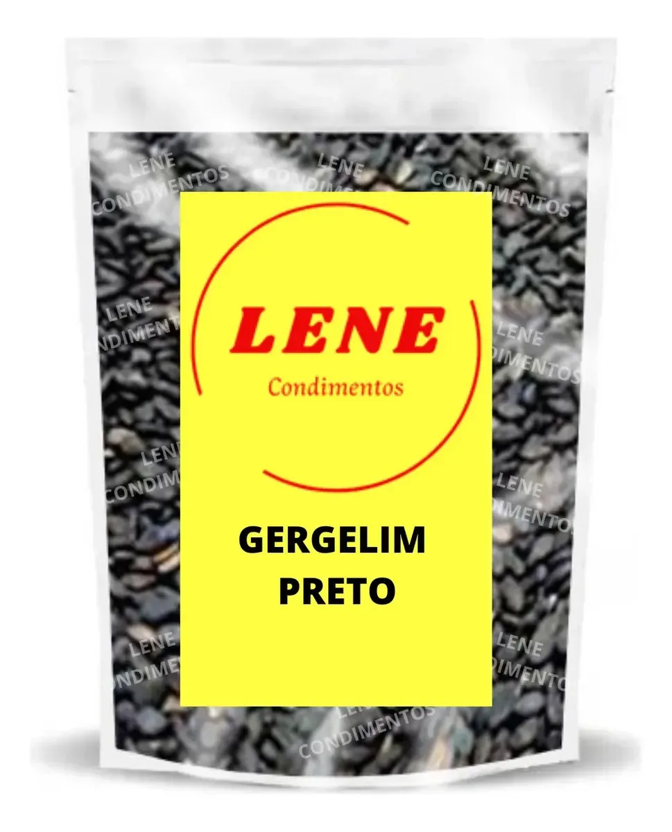 Gergelim Preto Semente 1kg - Lene Condimentos