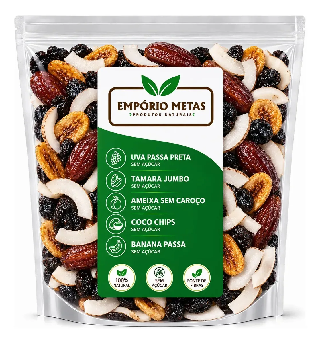 Mix De Frutas Desidratada Sem Açúcar 1kg Top Frutas Premium