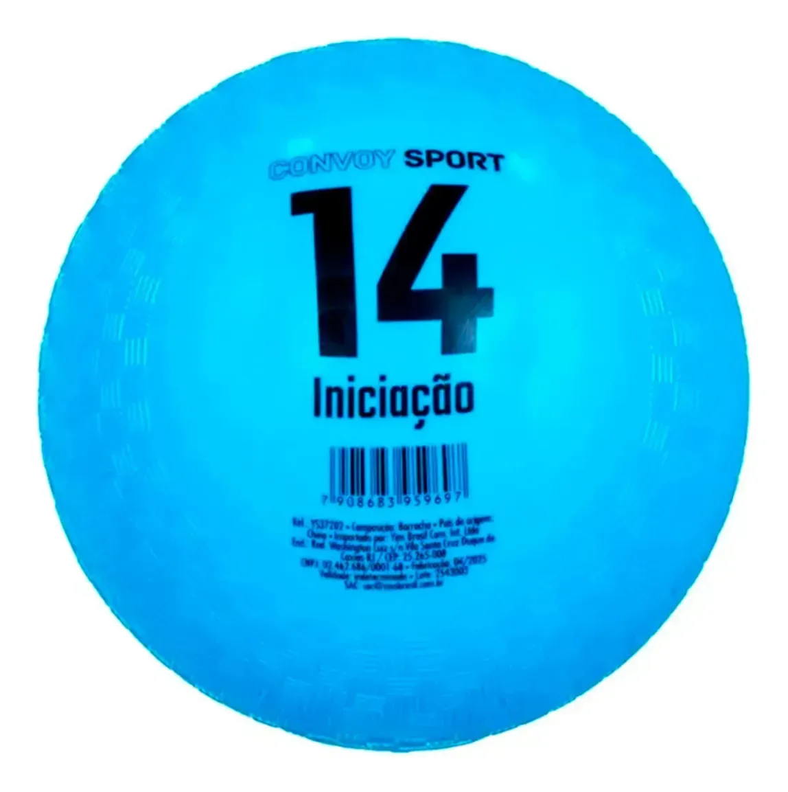 Bola De Iniciação T14 Convoy Queimada Handebol Escolar Azul Celeste 14