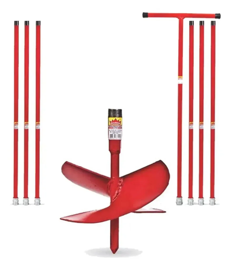 Cavadeira Espiral Trado Perfurar 12 Pol + Cabo 6 Extensores