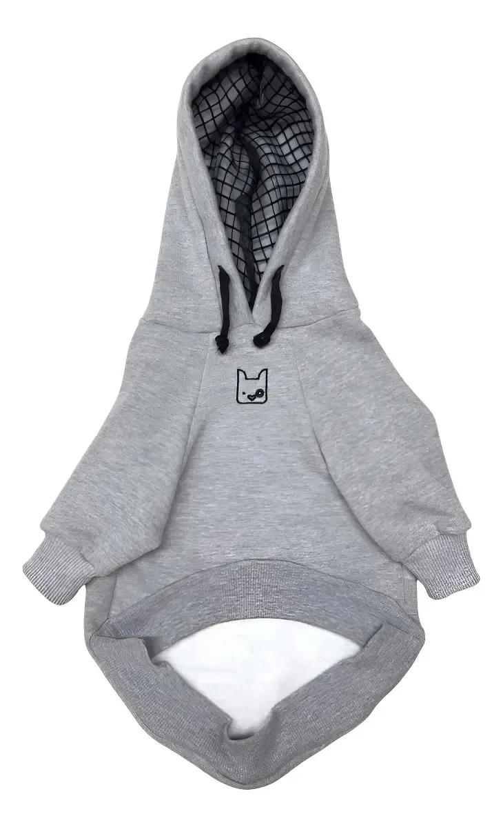 Moletom Pet Roupa Inverno Cachorro Cinza Tamanho GG