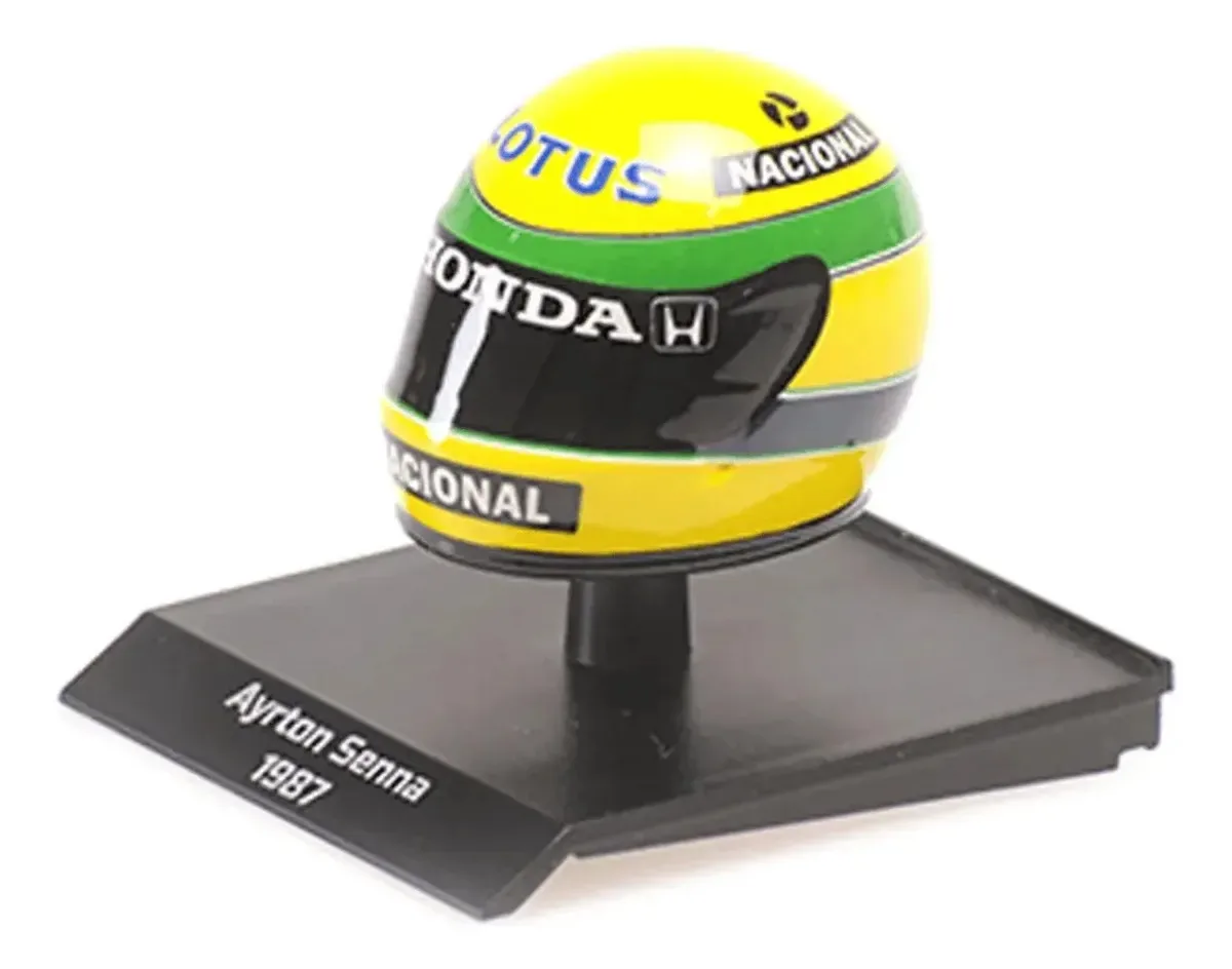 Miniatura Minichamps Capacete Ayrton Senna 1987 Lotus 1/10