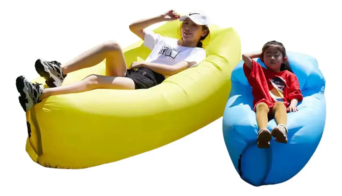 Sofá De Ar Para Viagens Festival Relaxamento Ergonômico Cor Vermelho