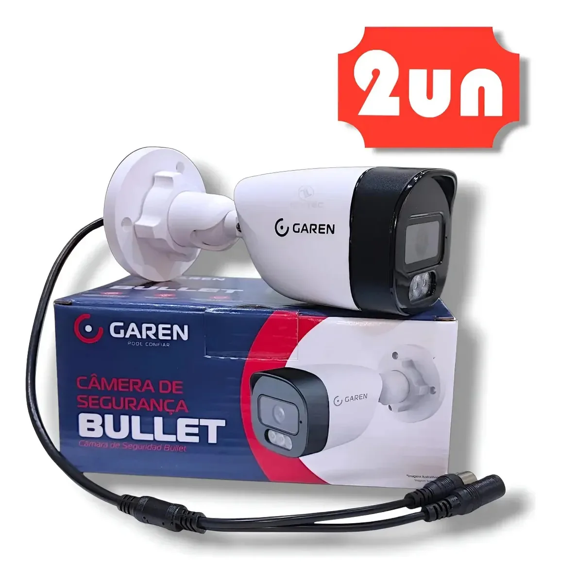 Kit 02 Câmera Segurança Bullet Full Hd Colorida Noite 2.8mm
